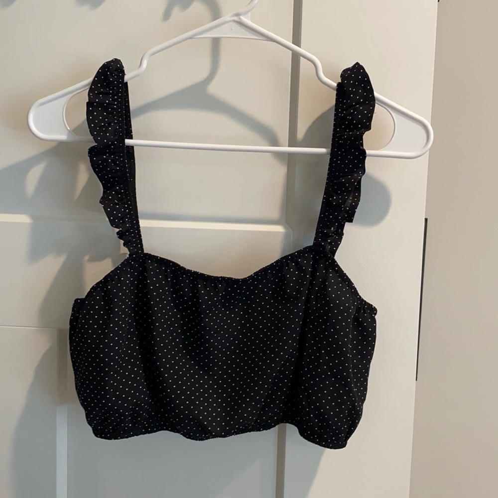 Forever21 polka dot crop top